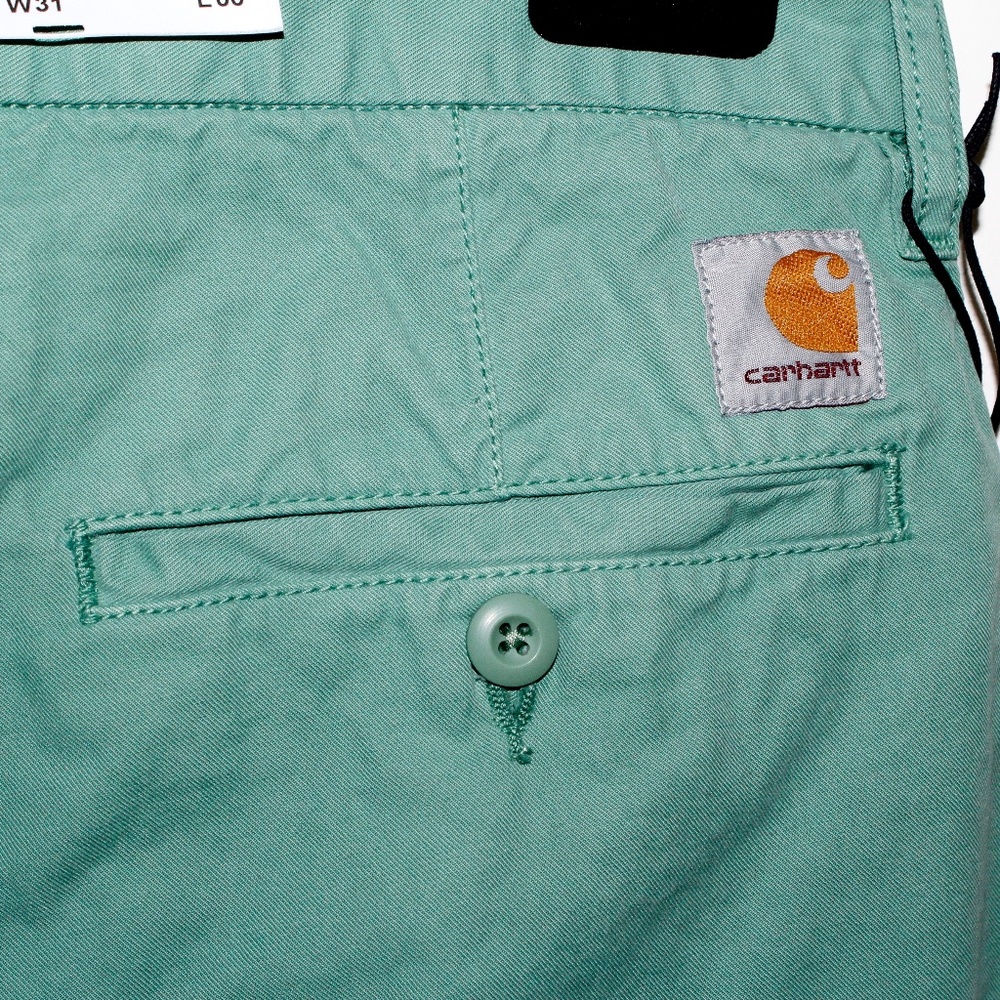 Carhartt WIP "John Short" in "Catnip" Faded Seafoam Green - Picture 8 of 15
